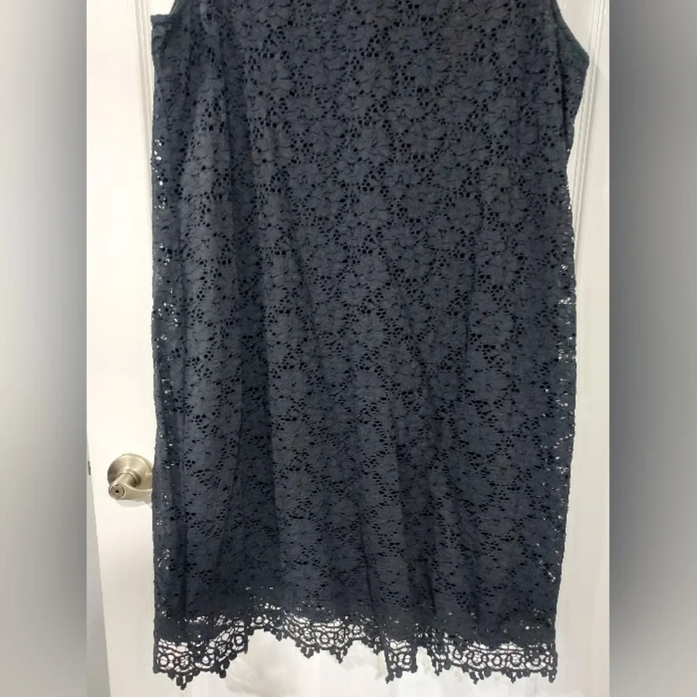 Alfani Woman Black Sleeveless Floral Lace Dress in Size 3X - Picture 4 of 9